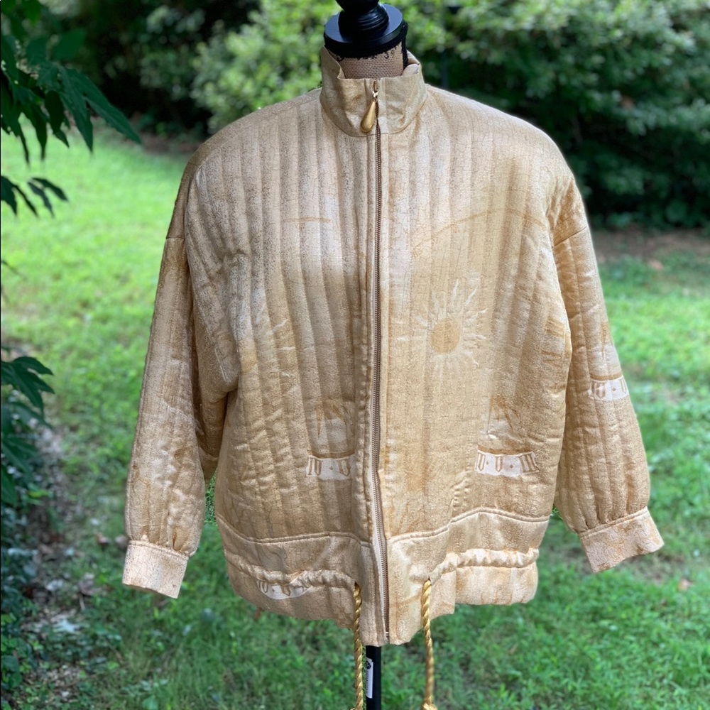 Vintage Ellen Tracy Silk Hold oversized bomber Jacket size M